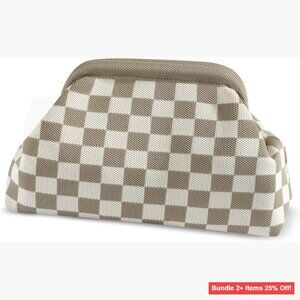 Large Woven Clutch Purse, Crochet Handbag for Beach Vacation Evening